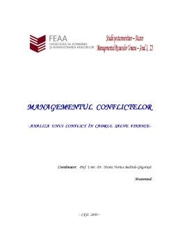 Proiect - Managementul Conflictelor - Analiza unui Conflict în Cadrul Salve Finance