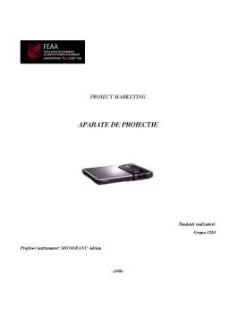 Proiect - Proiect marketing - aparate de proiecție