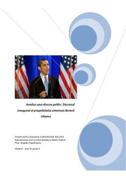 Proiect - Discursul prezidențial al lui Barack Obama