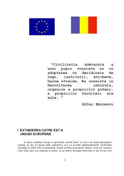 Proiect - Integrarea Romaniei in Uniunea Europeana