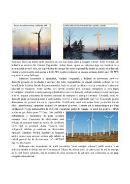 Proiect - Investiție în centrală eoliană