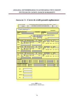 Proiect - Analiza, determinarea și acordarea unui credit ipotecar în cadrul Băncii Românești