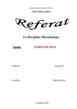 Referat - Streptococii