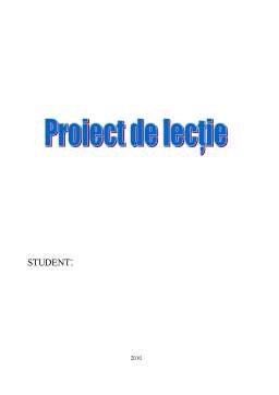Proiect - Proiect de Practică Pedagogică