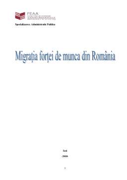 Proiect - Migrația forței de muncă din România