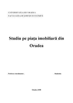 Proiect - Studiu pe Piața Imobiliară din Oradea