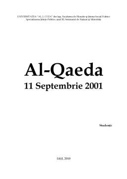 Proiect - Al-Qaeda și 11 Septembrie 2001