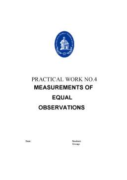 Referat - Measurements of Equal Observations