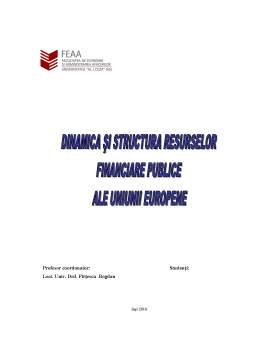 Proiect - Dinamica și structura resurselor financiare publice ale UE