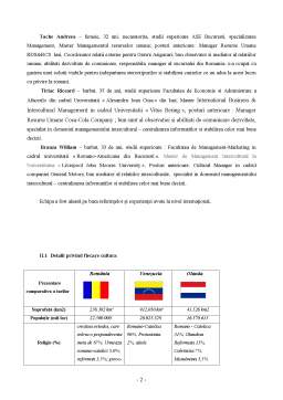 Proiect - Proiect management intercultural - România, Venezuela, Olanda