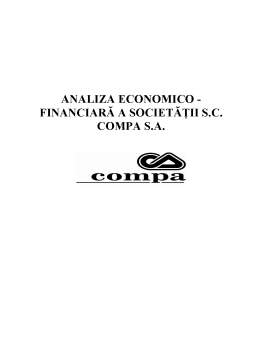 Proiect - Analiza economico-financiară a societății Compa SA