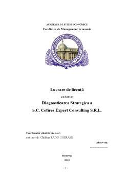 Proiect - Diagnosticarea strategică a SC Cofires Expert Consulting SRL