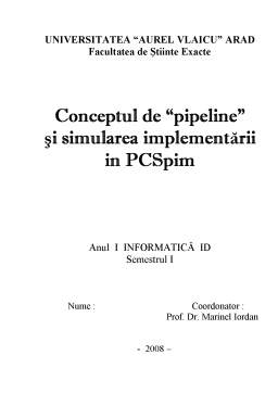 Referat - Conceptul de Pipeline și Simularea Implementării în PCSpim