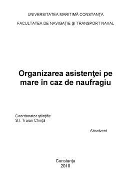 Proiect - Organizarea Asistenței pe Mare în Caz de Naufragiu