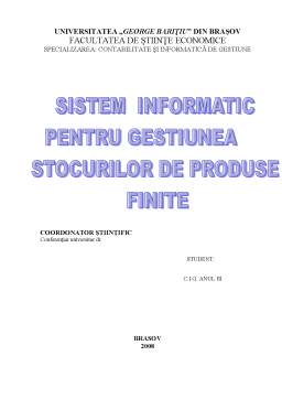 Proiect - Sistem Informatic pentru Gestiunea Stocurilor de Produse Finite