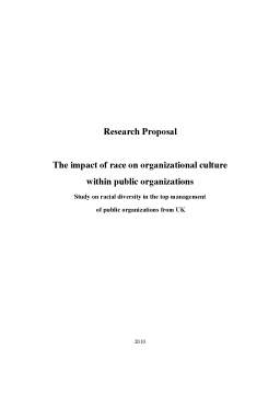 Proiect - The impact of race on organizational culture within public organizations