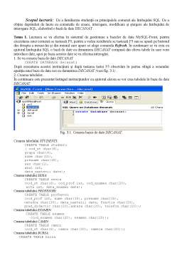 Laborator - Crearea și Interogarea Bazelor de Date folosind Limbajul SQL