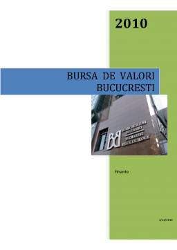 Referat - Bursa de Valori București