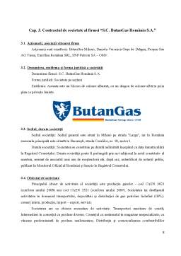 Proiect - Înființarea firmei - SC Butangas România SA