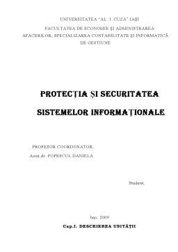 Proiect - Protecția și Securitatea Sistemelor Informaționale