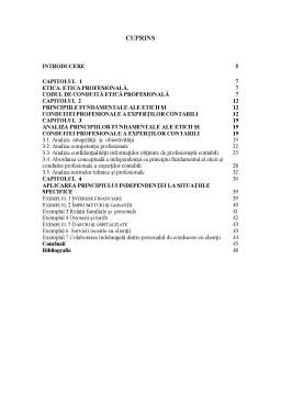 Proiect - Principiile fundamentale ale eticii și conduitei profesionale a experților contabili