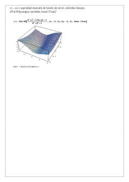 Laborator - Familiarizarea cu pachetul mathematica - efectuarea calculelor și construirea graficelor funcțiilor cu o variabilă și două variabile cu ajutorul funcțiilor pachetului mathematica