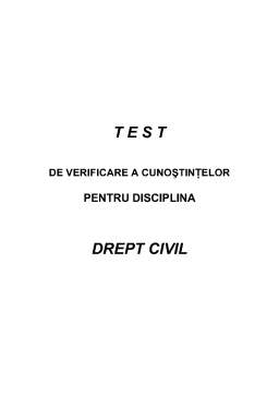 Notiță - Teste grilă drept civil