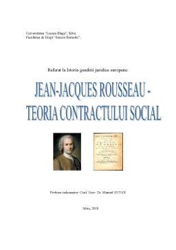 Referat - Jean-Jacques Rousseau - Teoria Contractului Social