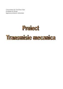 Proiect - Transmisie mecanică