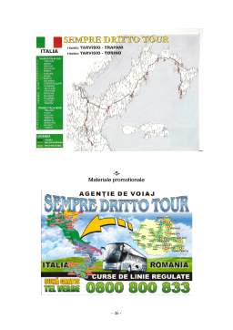 Proiect - Raport de practică - Sempre Dritto Tour