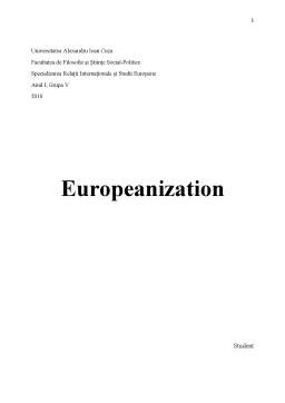 Seminar - Europeanization
