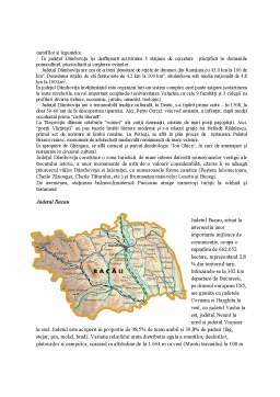 Proiect - Determinarea decalajelor regionale dintre Dâmbovița și Bacău