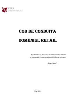 Referat - Cod de conduită domeniul retail