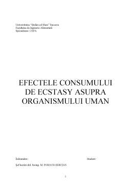 Proiect - Efectele Consumului de Ecstasy Asupra Organismului Uman