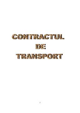 Proiect - Contractul de Transport