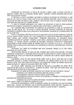 Proiect - Regulament de Exploatare a Uzinei de Apă Piatra Neamț