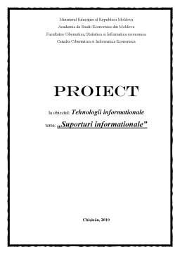 Proiect - Suporturi informaționale