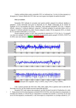 Referat - Detecția Crizelor de Epilepsie cu Ajutorul Transformatei Wavelet și a Dinamicii Neliniare