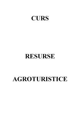 Curs - Resurse Agroturistice