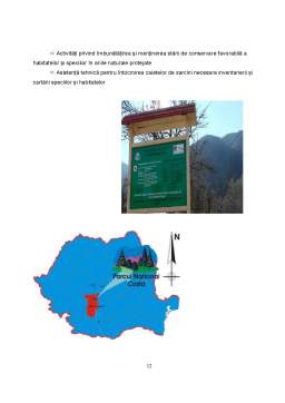Proiect - Studiați Planul de Management al Vizitatorilor Realizat pentru Parcul Național Cozia