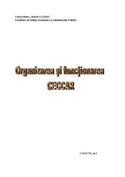 Proiect - Organizarea și funcționarea CECCAR