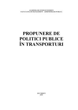 Proiect - Propunere de Politici Publice în Transporturi