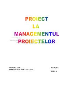 Proiect - Managementul Proiectelor
