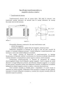Laborator - Specificația Transformatorului și a Mașinilor Electrice Rotative