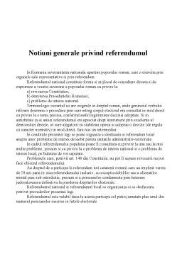 Referat - Notiuni Generale Privind Referendumul