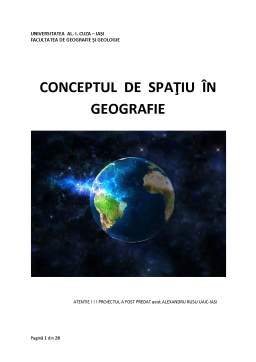 Proiect - Conceptul de Spațiu în Geografie