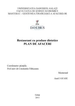 Proiect - Restaurant cu Produse Dietetice