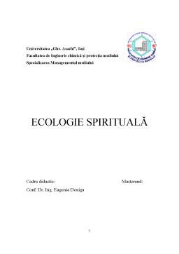 Referat - Ecologie Spirituală