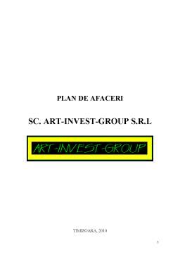 Proiect - Plan de Afaceri SC Art-Invest SRL