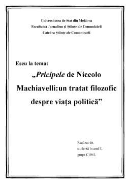 Referat - Principele de Niccolo Machiavelli